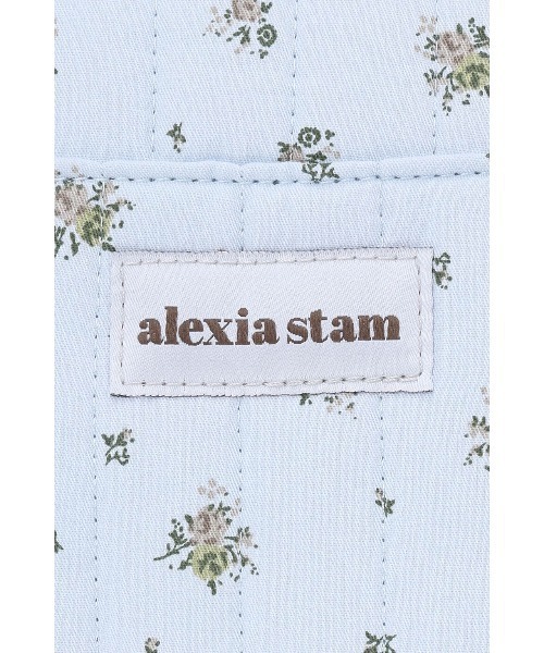 ALEXIA STAM（アリシアスタン）の「Floral Landscape Quilted Pouch /フローラル 台形キルティングポーチ（ポーチ・レディース・ブルー/ホワイト・FREE）」の13枚目の写真