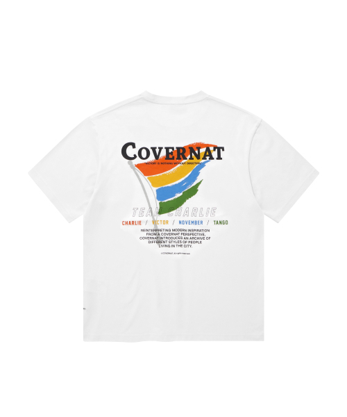 COVERNAT（カバーナット）の「クールコットンフラッググラフィックTシャツホワイト（Tシャツ/カットソー・メンズ・その他・X-SMALL/SMALL/MEDIUM/LARGE/X-LARGE/XX-LARGE）」の3枚目の写真