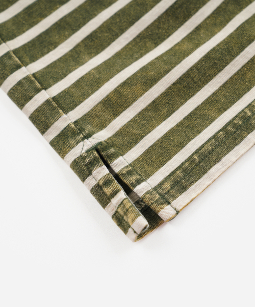 FRIZMWORKS(フリズムワークス)の「VINTAGE FADED STRIPE HALF TEE _ DARK GREEN(Tシャツ/カットソー・メンズ・その他・LARGE/MEDIUM/SMALL/X-LARGE)」の4枚目の写真