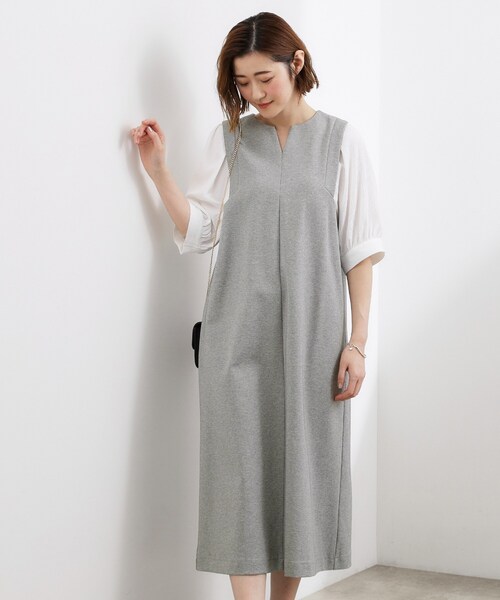 grove(グローブ)の「高評価!【体型カバー/洗える】袖布帛ポンチワンピース(ワンピース・レディース・ネイビー系4/グレー系4/ブラック系4・03/02/01/04/05)」の17枚目の写真