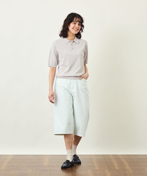 MACKINTOSH PHILOSOPHY(マッキントッシュ フィロソフィー)の「GREY LABEL デニムハーフパンツ(デニムパンツ・レディース・ダークネイビー/ブルー・1)」の4枚目の写真