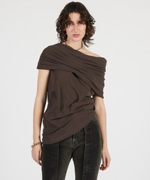 PRANK PROJECT | 【2026Summer Pre-Order】アシンメトリードレープトップ / Asymmetrical Drape Top(Tシャツ/カットソー)