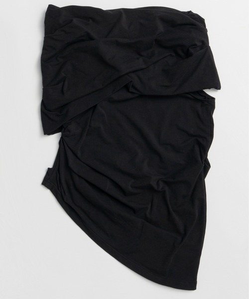 PRANK PROJECT（プランクプロジェクト）の「【2026Summer Pre-Order】アシンメトリードレープトップ / Asymmetrical Drape Top（Tシャツ/カットソー・レディース・ブラウン/グレー/ブラック・FREE）」の16枚目の写真