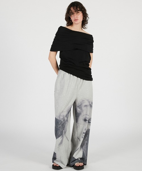 PRANK PROJECT（プランクプロジェクト）の「【2026Summer Pre-Order】アシンメトリードレープトップ / Asymmetrical Drape Top（Tシャツ/カットソー・レディース・ブラウン/グレー/ブラック・FREE）」の6枚目の写真