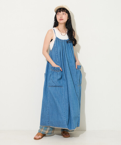 SOMETHING × FREAK'S STORE/サムシング 別注 LOOSE FRILL ONEPIECE