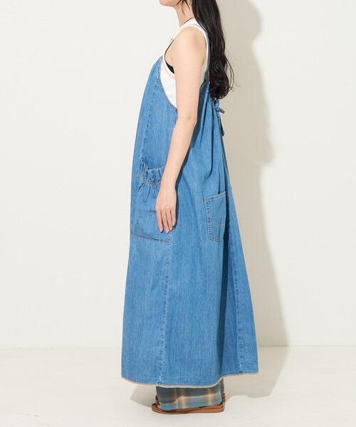 FREAK'S STORE（フリークスストア）の「SOMETHING × FREAK'S STORE/サムシング 別注 LOOSE FRILL ONEPIECE/フリルワンピース（ワンピース・レディース・ネイビー/サックスブルー・ﾌﾘ-）」の20枚目の写真