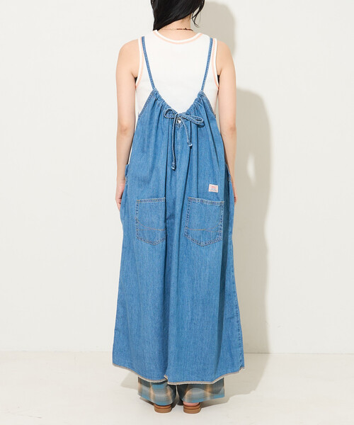 FREAK'S STORE（フリークスストア）の「SOMETHING × FREAK'S STORE/サムシング 別注 LOOSE FRILL ONEPIECE/フリルワンピース（ワンピース・レディース・ネイビー/サックスブルー・ﾌﾘ-）」の21枚目の写真