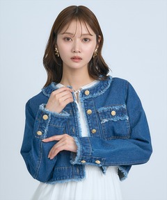 蕎麦　PRANK PROJECT tweedy denim blouson ツイーディーデニムブルゾン / Tweedy Denim Blouson（デニム
