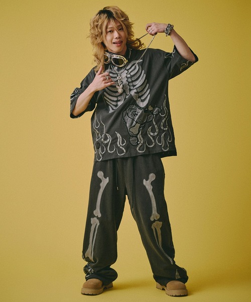 GALFY(ガルフィー)の「【GALFY/ガルフィー】骨が見えしスウェパン(スウェットパンツ・メンズ・ライトグレー/スミクロ/ホワイト・M/L/XL)」の20枚目の写真