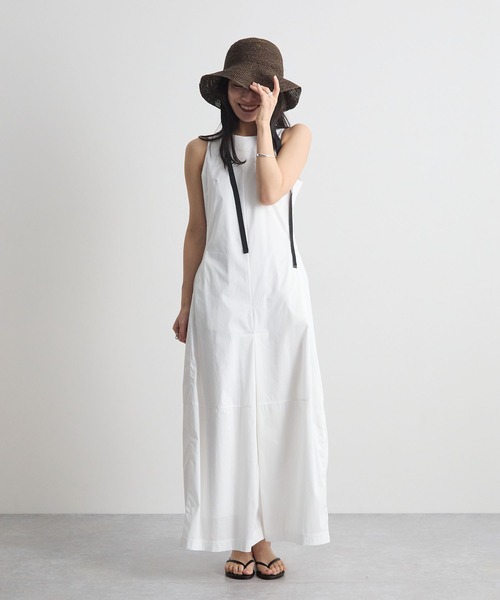 Futier land(フューティアランド)の「ノースリーブタックロングワンピース(ワンピース・レディース・ホワイト/ブラック・LARGE/MEDIUM)」の3枚目の写真