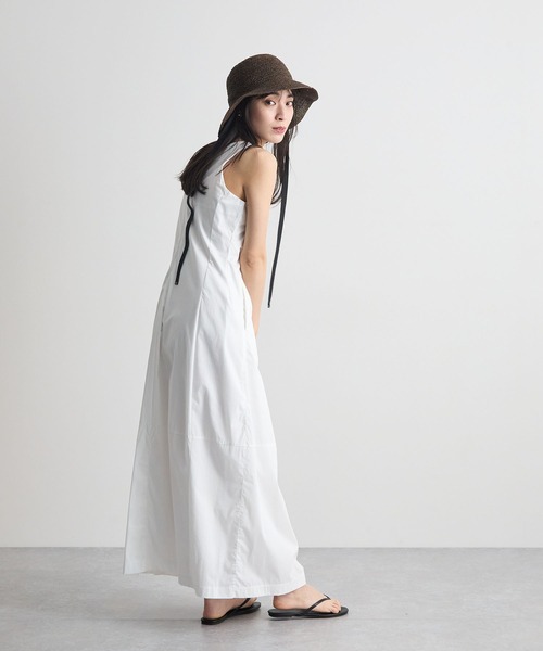 Futier land(フューティアランド)の「ノースリーブタックロングワンピース(ワンピース・レディース・ホワイト/ブラック・LARGE/MEDIUM)」の6枚目の写真