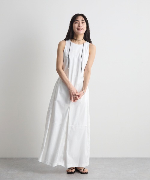 Futier land(フューティアランド)の「ノースリーブタックロングワンピース(ワンピース・レディース・ホワイト/ブラック・LARGE/MEDIUM)」の12枚目の写真