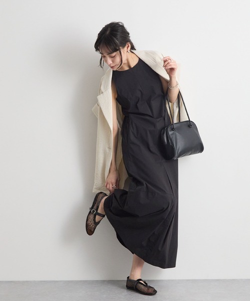 Futier land(フューティアランド)の「ノースリーブタックロングワンピース(ワンピース・レディース・ホワイト/ブラック・LARGE/MEDIUM)」の20枚目の写真