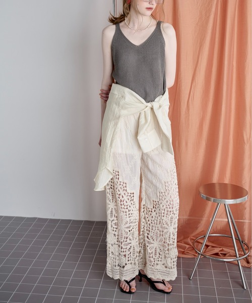 LOSCa(ロスカ)の「クロシェレースパンツ(その他パンツ・レディース・ベージュ/オフホワイト・FREE)」の10枚目の写真