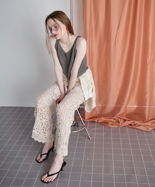 LOSCa(ロスカ)の「クロシェレースパンツ(その他パンツ・レディース・ベージュ/オフホワイト・FREE)」の8枚目の写真