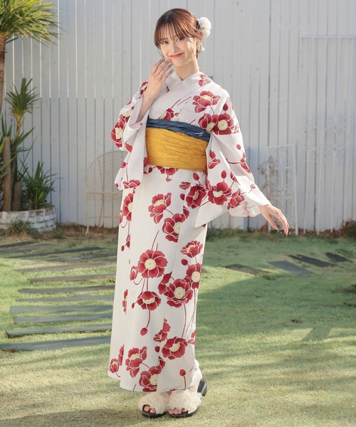 Honeys（ハニーズ）の「セパレート浴衣（ワンピースタイプ）（浴衣・レディース・ピンク系1/レッド系1・F）」の7枚目の写真