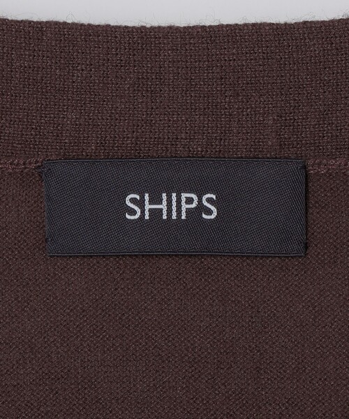 SHIPS(シップス)の「SHIPS:〈接触冷感/ 手洗い可能〉ラミー Vネック カーディガン(ニット/セーター・メンズ・ブラウン/グレー/ネイビー・LARGE/MEDIUM/SMALL/X-LARGE)」の5枚目の写真