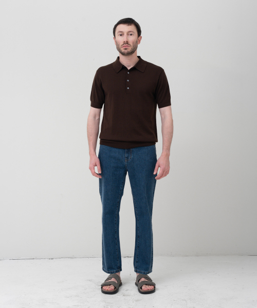 MANNERGRAM（マナーグラム）の「[ゼニア イタリア輸入原糸] Zegna YARN カラーニット ブラウン_ゼニア サマーウール100（ニット/セーター・メンズ・その他・MEDIUM）」の6枚目の写真