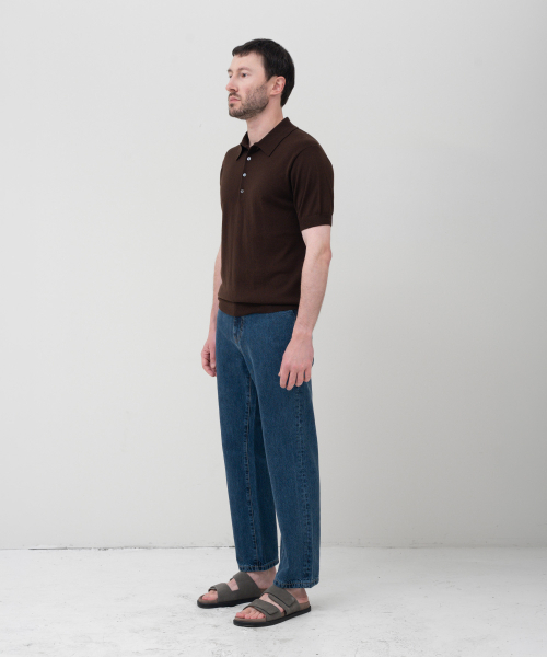 MANNERGRAM（マナーグラム）の「[ゼニア イタリア輸入原糸] Zegna YARN カラーニット ブラウン_ゼニア サマーウール100（ニット/セーター・メンズ・その他・MEDIUM）」の7枚目の写真