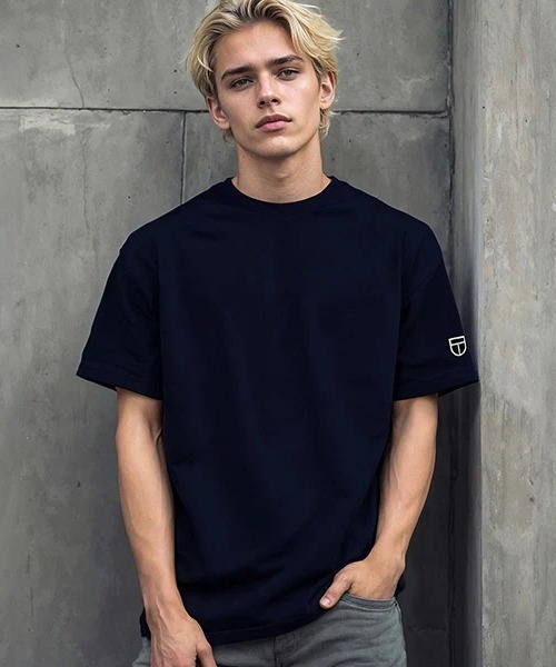 NEWTRAL PRODUCTS（ニュートラルプロダクツ）の「【NEWTRAL】 5.6oz EmblemT（Tシャツ/カットソー・メンズ・ブラック/ライトブルー/スモークピンク/ロイヤルブルー/グレー/ダークグリーン/ホワイト/ライトグレー/レッド/チャコール/ネイビー/ベージュ・S/M/L/LL）」の20枚目の写真
