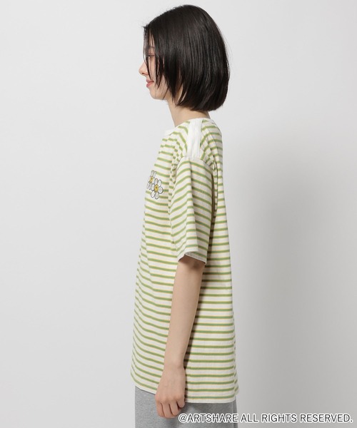 WIGGLE WIGGLE（ウィグルウィグル）の「【wiggle wiggle(ウィグルウィグル)】コラボ スカーフセットボーダーTシャツ（Tシャツ/カットソー・レディース・ブラウン/オレンジ/ブルー・FREE）」の22枚目の写真