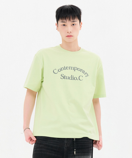 CHASECULT（チェイスカルト）の「共用レタリング半袖Tシャツ-FBZU5802C0Y（Tシャツ/カットソー・メンズ・グリーン・90/95/100/105）」の2枚目の写真
