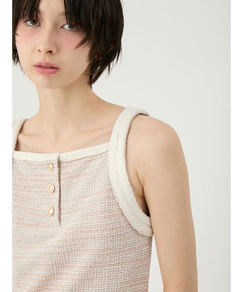 LILY BROWN(リリーブラウン)の「カットツイードセットアップ(ワンピース・レディース・アイボリー/ピンク/ネイビー・F)」の10枚目の写真