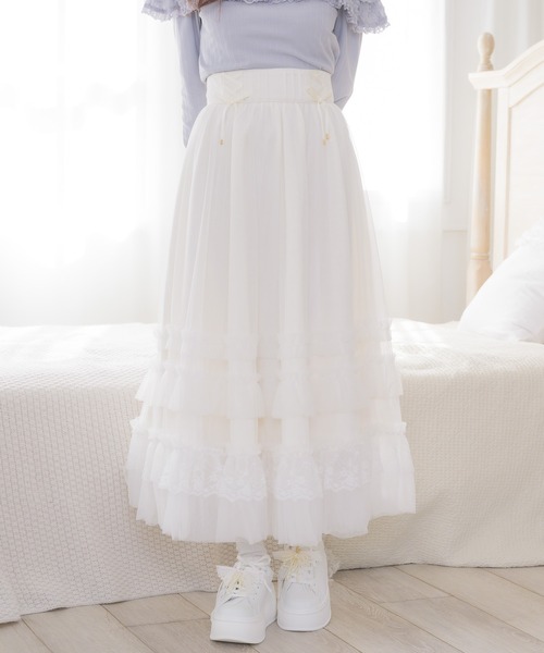 couture BY ROJITA(クチュールバイロジータ)の「ランダムフリルチュールロングスカート(スカート・レディース・その他/ブラック/アイボリー・FREE)」の19枚目の写真