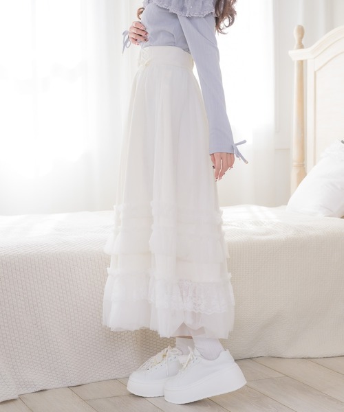 couture BY ROJITA(クチュールバイロジータ)の「ランダムフリルチュールロングスカート(スカート・レディース・その他/ブラック/アイボリー・FREE)」の20枚目の写真
