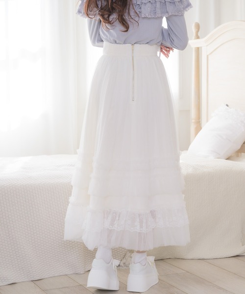couture BY ROJITA(クチュールバイロジータ)の「ランダムフリルチュールロングスカート(スカート・レディース・その他/ブラック/アイボリー・FREE)」の21枚目の写真