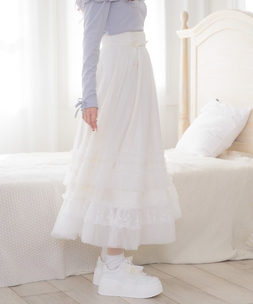couture BY ROJITA(クチュールバイロジータ)の「ランダムフリルチュールロングスカート(スカート・レディース・その他/ブラック/アイボリー・FREE)」の22枚目の写真