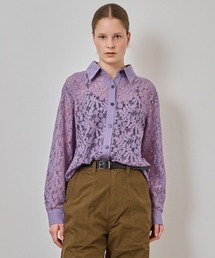 COMMON＋HAUS（コモンハウス）の「スカーフ付きレースシャツブラウス（シャツ/ブラウス）」