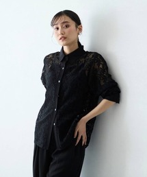 COMMON＋HAUS（コモンハウス）の「スカーフ付きレースシャツブラウス（シャツ/ブラウス）」