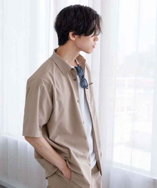 GLOBAL WORK(グローバルワーク)の「クリーンサッカー/シャツ/5分袖/638142(シャツ/ブラウス・メンズ・ダークグレー/ネイビー/ライトグリーン/グリーン系その他6/ブラウン/ライトグレー/ライトブルー/ブラック/ダークブラウン・MEDIUM/X-LARGE/SMALL/LARGE)」の6枚目の写真