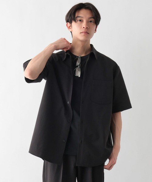 GLOBAL WORK(グローバルワーク)の「クリーンサッカー/シャツ/5分袖/638142(シャツ/ブラウス・メンズ・ダークグレー/ネイビー/ライトグリーン/グリーン系その他6/ブラウン/ライトグレー/ライトブルー/ブラック/ダークブラウン・MEDIUM/X-LARGE/SMALL/LARGE)」の12枚目の写真