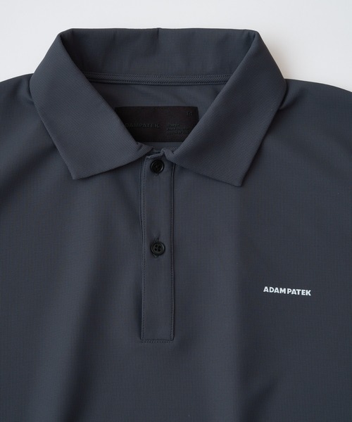 ADAM PATEK(アダムパテック)の「ADAMPATEK/ripple looose polo shirt/リップルルーズポロシャツ(AP2614030)(ポロシャツ・レディース・ブラック/グレー・1/2)」の9枚目の写真