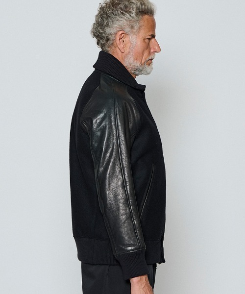 ACANTHUS(アカンサス)の「mj11560-Studium Jacket スタジアムジャケット(ST2301)(スタジャン・メンズ・ブラック/ブラック×ホワイト/ネイビー×ホワイト・XL/L/M/S)」の22枚目の写真