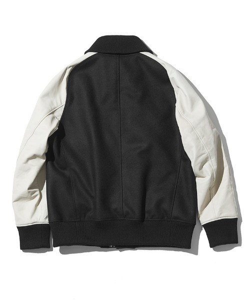 ACANTHUS(アカンサス)の「mj11560-Studium Jacket スタジアムジャケット(ST2301)(スタジャン・メンズ・ブラック/ブラック×ホワイト/ネイビー×ホワイト・XL/L/M/S)」の10枚目の写真