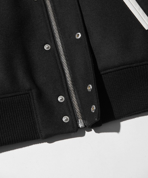 ACANTHUS(アカンサス)の「mj11560-Studium Jacket スタジアムジャケット(ST2301)(スタジャン・メンズ・ブラック/ブラック×ホワイト/ネイビー×ホワイト・XL/L/M/S)」の13枚目の写真