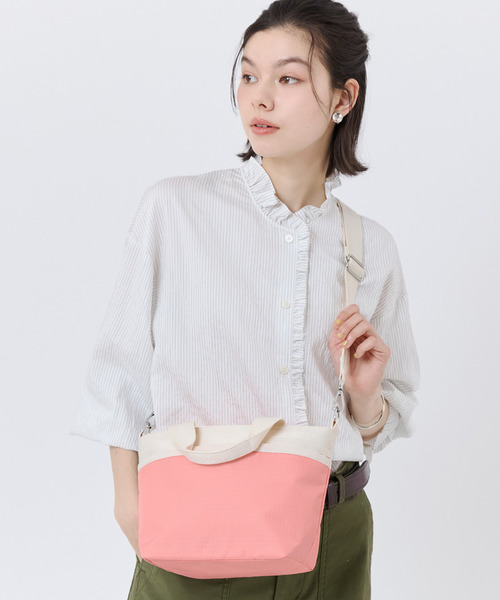 LeSportsac(レスポートサック)の「SMALL BUCKET TOTE コーラルパンチ/メレンゲ(トートバッグ・レディース・ピンク・FREE)」の1枚目の写真