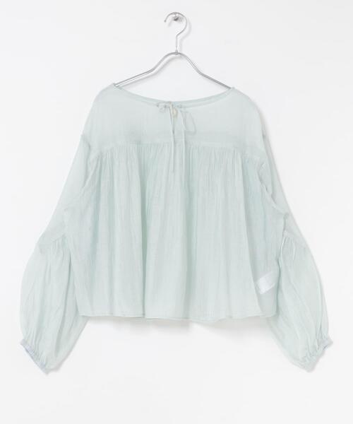 URBAN RESEARCH DOORS（アーバンリサーチドアーズ）の「Soft Crinkle Blouse（シャツ/ブラウス・レディース・ミント/グレー・FREE）」の9枚目の写真
