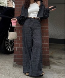 WILLFULLY（ウィルフリー）の「dungaree shirring PT（デニムパンツ）」