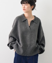 【NOGLE/ノグル】スキッパーポロニット