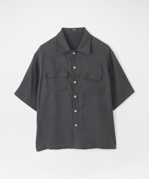 LOVELESS（ラブレス）の「キュプラフィブリルハーフスリーブCPOシャツ（シャツ/ブラウス・メンズ・オレンジ系その他3/ブラック/グリーン系その他3・M/L）」の2枚目の写真