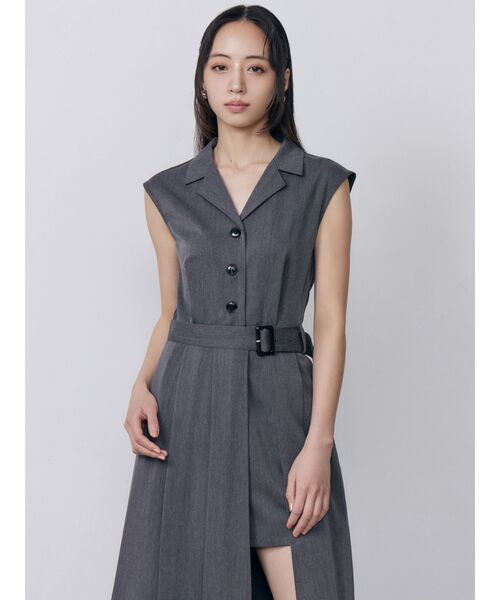MURUA(ムルーア)の「マルチウェイローリングロンパース 夏服(つなぎ/オールインワン・レディース・ベージュ/グレー・2/1)」の3枚目の写真