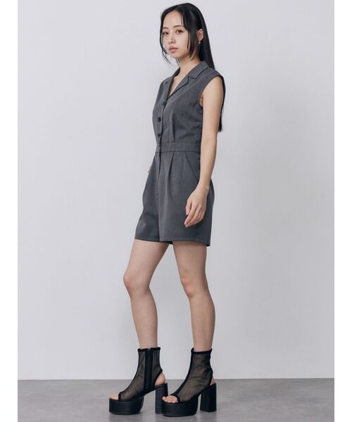 MURUA(ムルーア)の「マルチウェイローリングロンパース 夏服(つなぎ/オールインワン・レディース・ベージュ/グレー・2/1)」の14枚目の写真