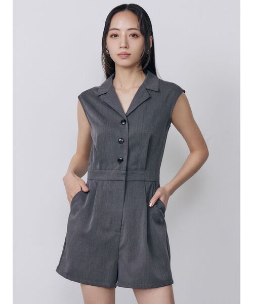 MURUA(ムルーア)の「マルチウェイローリングロンパース 夏服(つなぎ/オールインワン・レディース・ベージュ/グレー・2/1)」の12枚目の写真