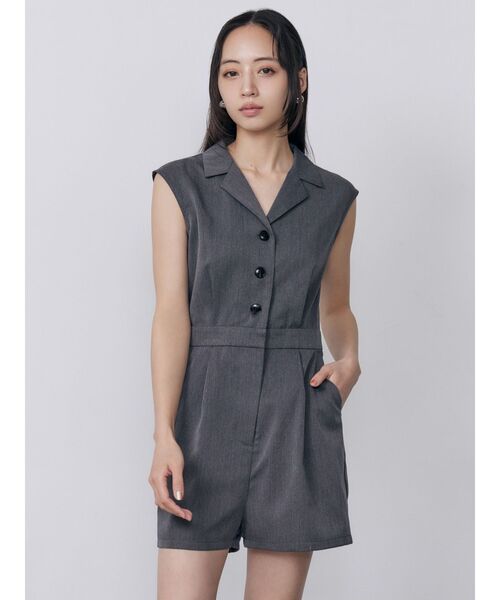 MURUA(ムルーア)の「マルチウェイローリングロンパース 夏服(つなぎ/オールインワン・レディース・ベージュ/グレー・2/1)」の11枚目の写真