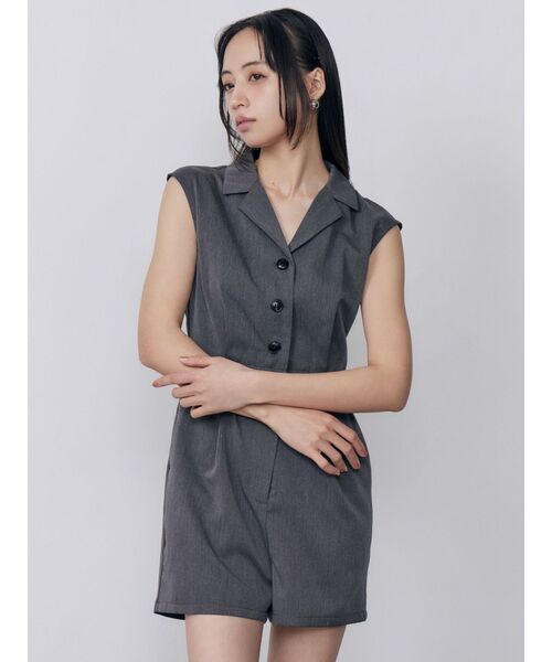 MURUA(ムルーア)の「マルチウェイローリングロンパース 夏服(つなぎ/オールインワン・レディース・ベージュ/グレー・2/1)」の10枚目の写真