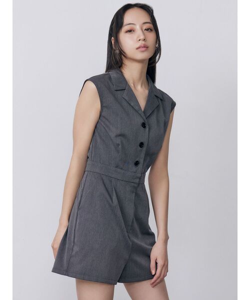 MURUA(ムルーア)の「マルチウェイローリングロンパース 夏服(つなぎ/オールインワン・レディース・ベージュ/グレー・2/1)」の20枚目の写真
